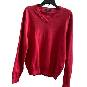 Brooks Brothers Red V-Neck Sweater